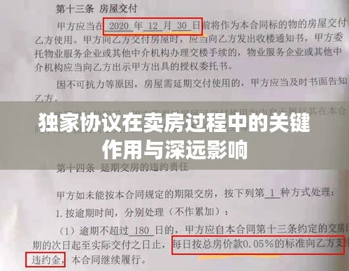 独家协议在卖房过程中的关键作用与深远影响