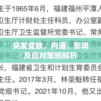 突发变故，内涵、影响及应对策略解析