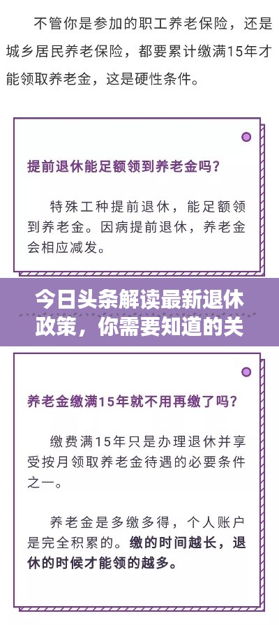 今日头条解读最新退休政策，你需要知道的关键信息！