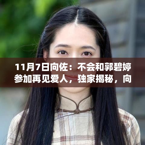 独家揭秘，向佐证实不会与郭碧婷共同参加真人秀节目再见爱人