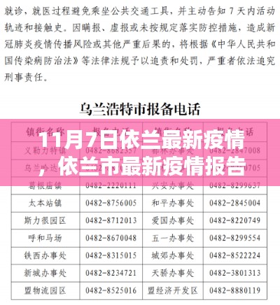 依兰市最新疫情报告更新，11月7日关键要点解析与最新动态