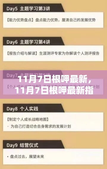 11月7日根呷最新指南，从入门到进阶，一步步掌握新技能