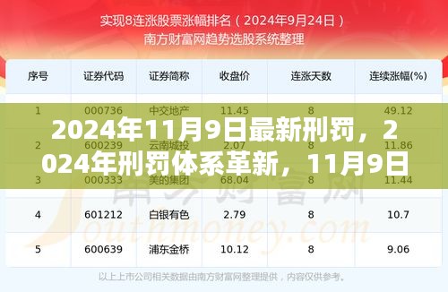 2024年11月9日法律里程碑，刑罚体系革新与最新刑罚规定