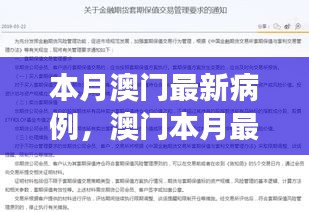 澳门本月最新病例追踪神器，科技重塑健康防线新篇章