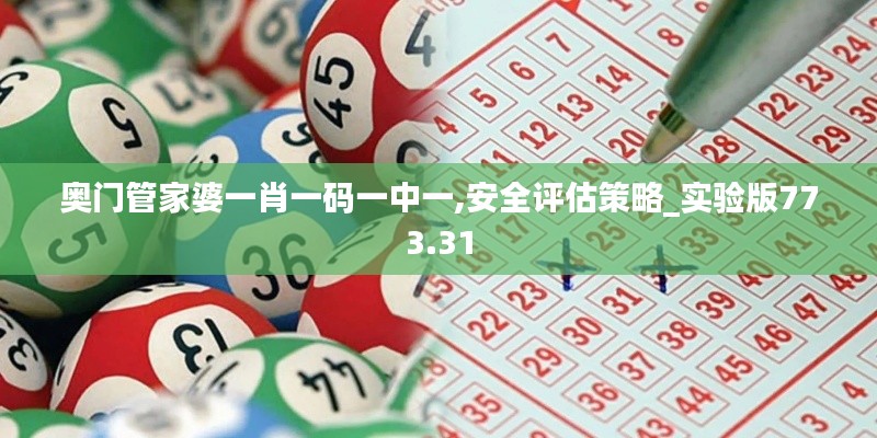 奥门管家婆一肖一码一中一,安全评估策略_实验版773.31