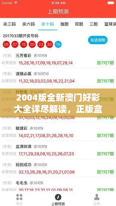 2004版全新澳门好彩大全详尽解读，正版盒装PNT717.87研究剖析