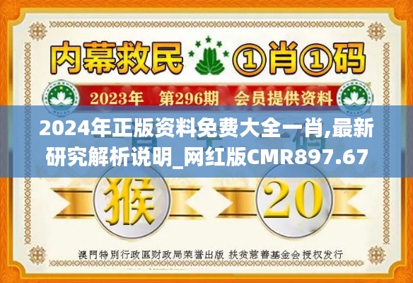 2024年正版资料免费大全一肖,最新研究解析说明_网红版CMR897.67