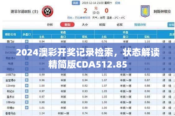 2024澳彩开奖记录检索，状态解读精简版CDA512.85