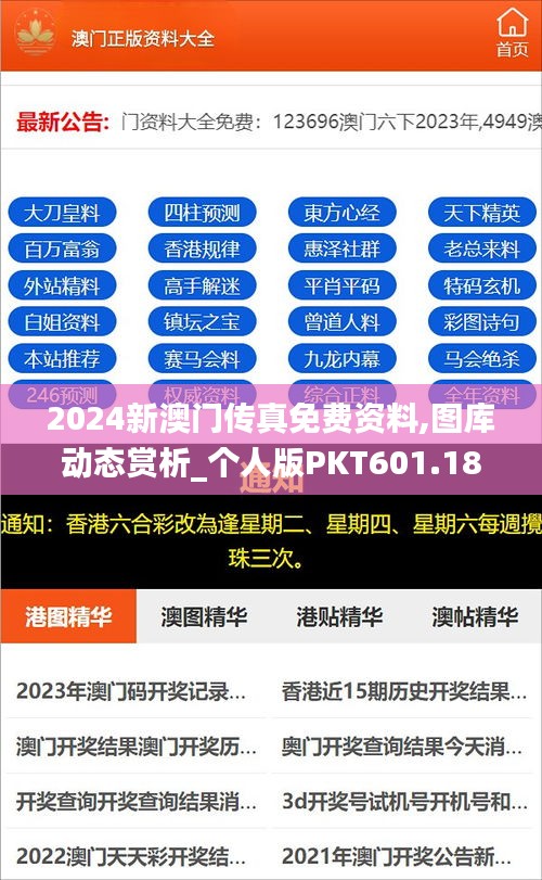 2024新澳门传真免费资料,图库动态赏析_个人版PKT601.18