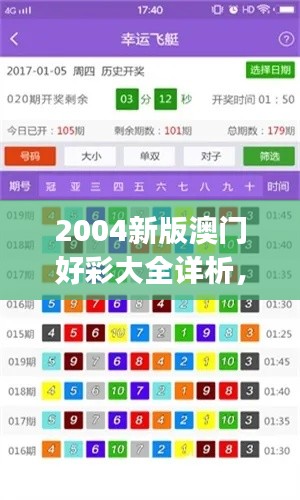 2004新版澳门好彩大全详析，正版机动版JFV624.69解析解读