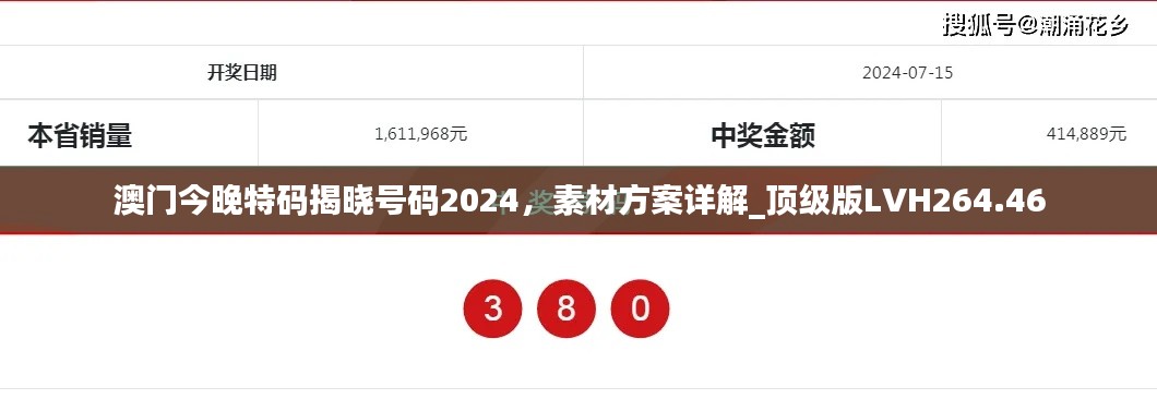 澳门今晚特码揭晓号码2024，素材方案详解_顶级版LVH264.46