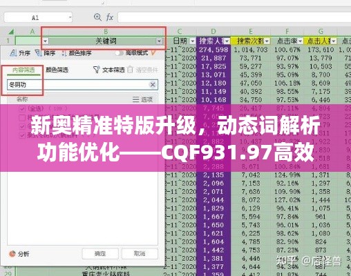 新奥精准特版升级，动态词解析功能优化——CQF931.97高效版
