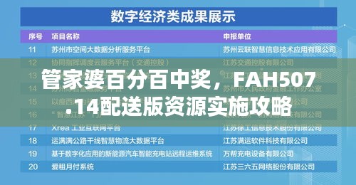 管家婆百分百中奖，FAH507.14配送版资源实施攻略