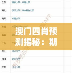 澳门四肖预测揭秘：期期精准中特解析，KFQ107.3独家前瞻