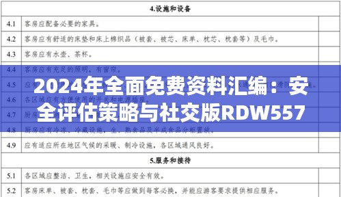 2024年全面免费资料汇编：安全评估策略与社交版RDW557.65功能概览