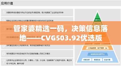 管家婆精选一码，决策信息落地——CVG503.92优选版