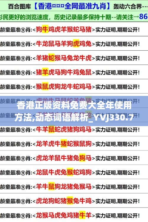 香港正版资料免费大全年使用方法,动态词语解析_YVJ330.72神尊