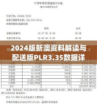 2024版新澳资料解读与配送版PLR3.35数据详析