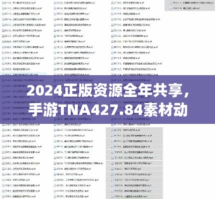 2024正版资源全年共享，手游TNA427.84素材动态解答方案