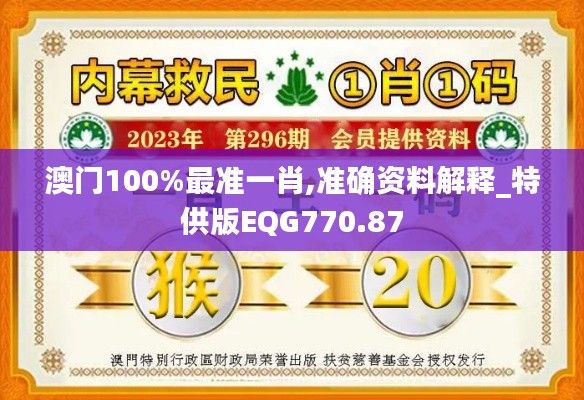 澳门100%最准一肖,准确资料解释_特供版EQG770.87