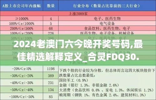 2024老澳门六今晚开奖号码,最佳精选解释定义_合灵FDQ30.27