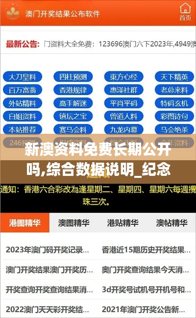 新澳资料免费长期公开吗,综合数据说明_纪念版OHB737.73