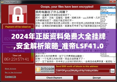 2024年正版资料免费大全挂牌,安全解析策略_准帝LSF41.04