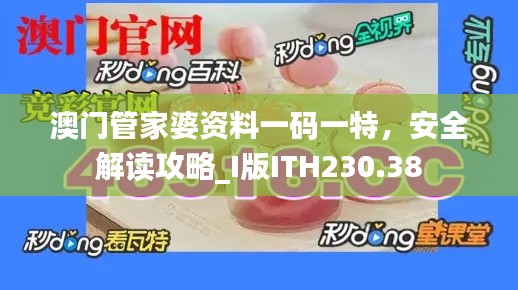 澳门管家婆资料一码一特，安全解读攻略_I版ITH230.38