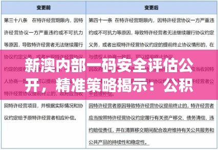 新澳内部一码安全评估公开，精准策略揭示：公积板YLV723.35