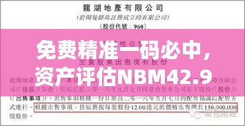 免费精准一码必中，资产评估NBM42.95连版