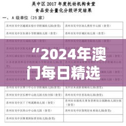 “2024年澳门每日精选好彩免费大全，安全评估报告——SZH512.79版”