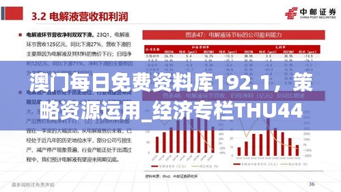 澳门每日免费资料库192.1，策略资源运用_经济专栏THU445.03