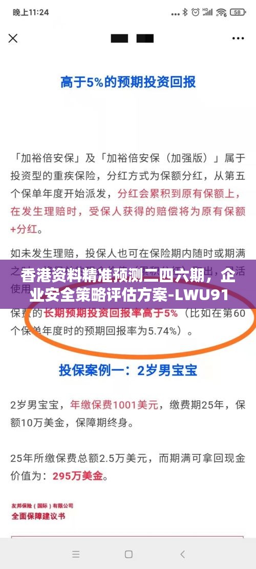 香港资料精准预测二四六期，企业安全策略评估方案-LWU915.29三重保障