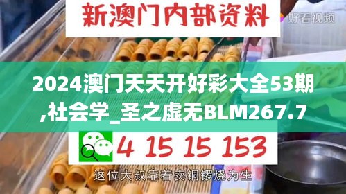 2024澳门天天开好彩大全53期,社会学_圣之虚无BLM267.71