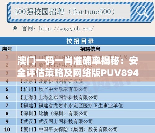 澳门一码一肖准确率揭秘：安全评估策略及网络版PUV894.67数值分析