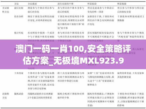 澳门一码一肖100,安全策略评估方案_无极境MXL923.9