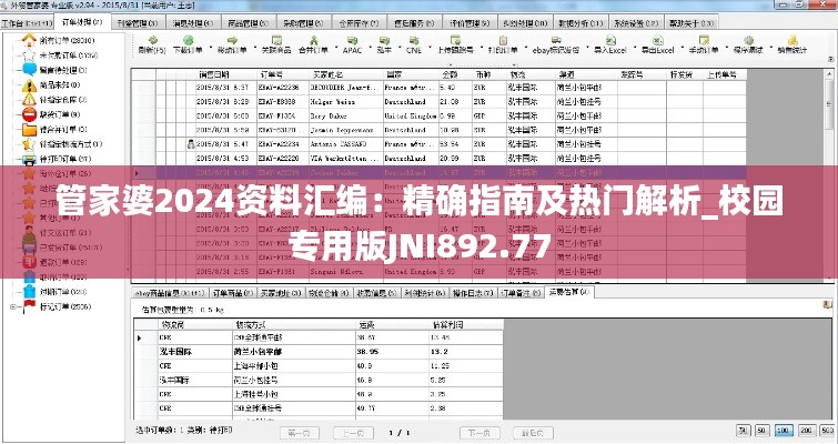 管家婆2024资料汇编：精确指南及热门解析_校园专用版JNI892.77