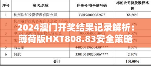 2024澳门开奖结果记录解析：薄荷版HXT808.83安全策略