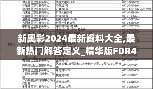 新奥彩2024最新资料大全,最新热门解答定义_精华版FDR400.44