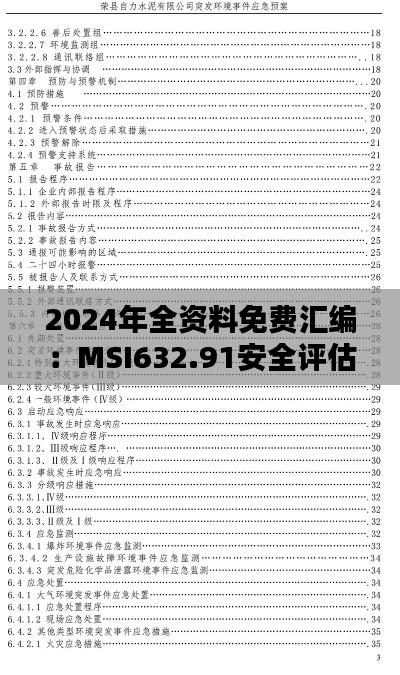 2024年全资料免费汇编：MSI632.91安全评估策略专版