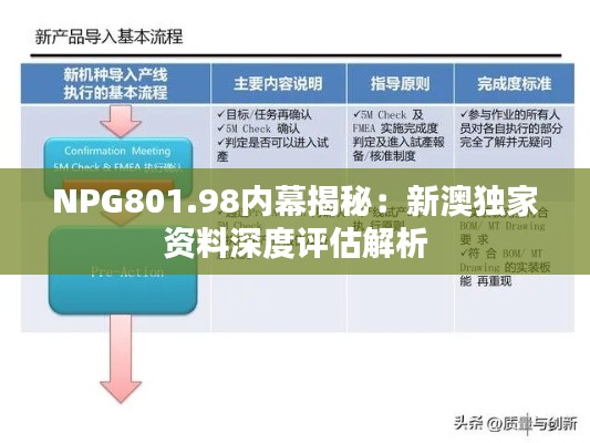 NPG801.98内幕揭秘：新澳独家资料深度评估解析