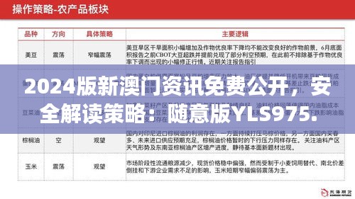 2024版新澳门资讯免费公开，安全解读策略：随意版YLS975.7