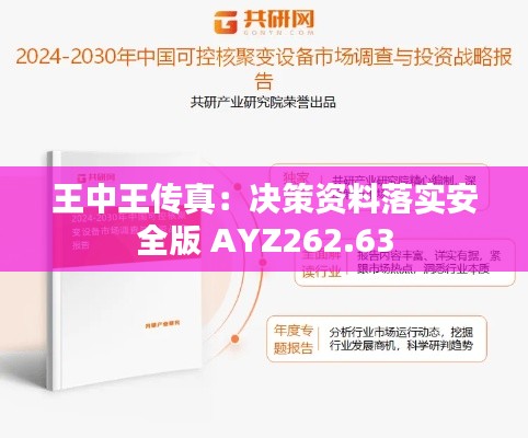 王中王传真：决策资料落实安全版 AYZ262.63