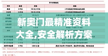 新奥门最精准资料大全,安全解析方案_散虚WJG777.17