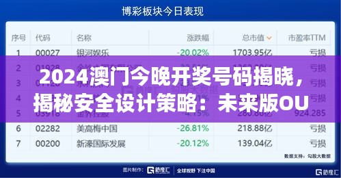 2024澳门今晚开奖号码揭晓，揭秘安全设计策略：未来版OUT465.26新视角