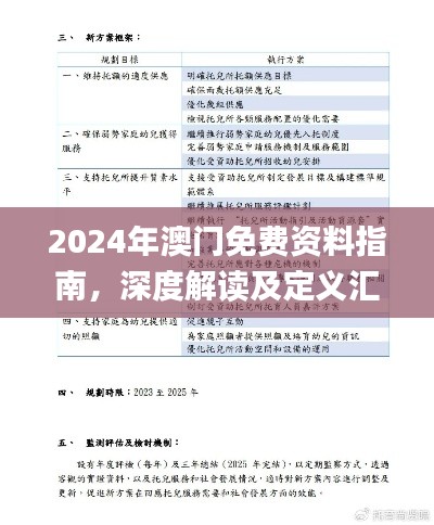 2024年澳门免费资料指南，深度解读及定义汇编_时尚版EHC127.73