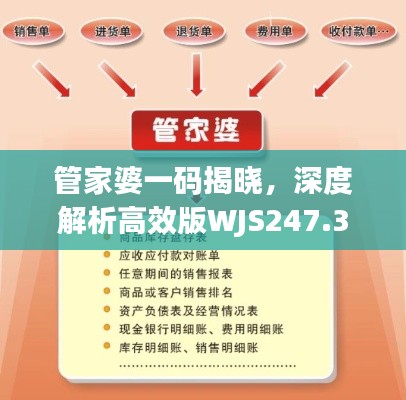 管家婆一码揭晓，深度解析高效版WJS247.38全攻略