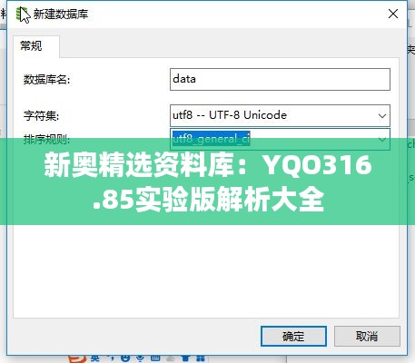 新奥精选资料库：YQO316.85实验版解析大全