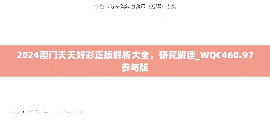 2024澳门天天好彩正版解析大全，研究解读_WQC460.97参与版