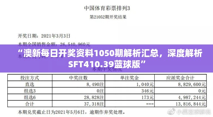 “澳新每日开奖资料1050期解析汇总，深度解析SFT410.39蓝球版”